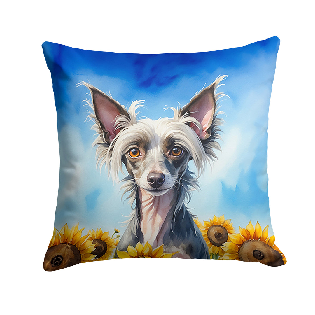 Yorkshire Terrier in Sunflowers Throw Pillow Image 8