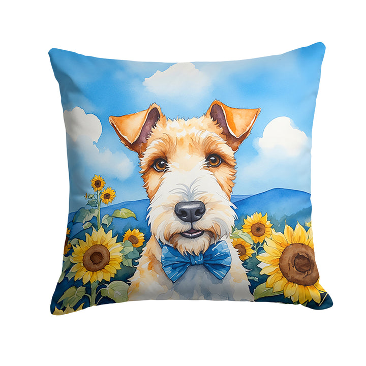 Yorkshire Terrier in Sunflowers Throw Pillow Image 10