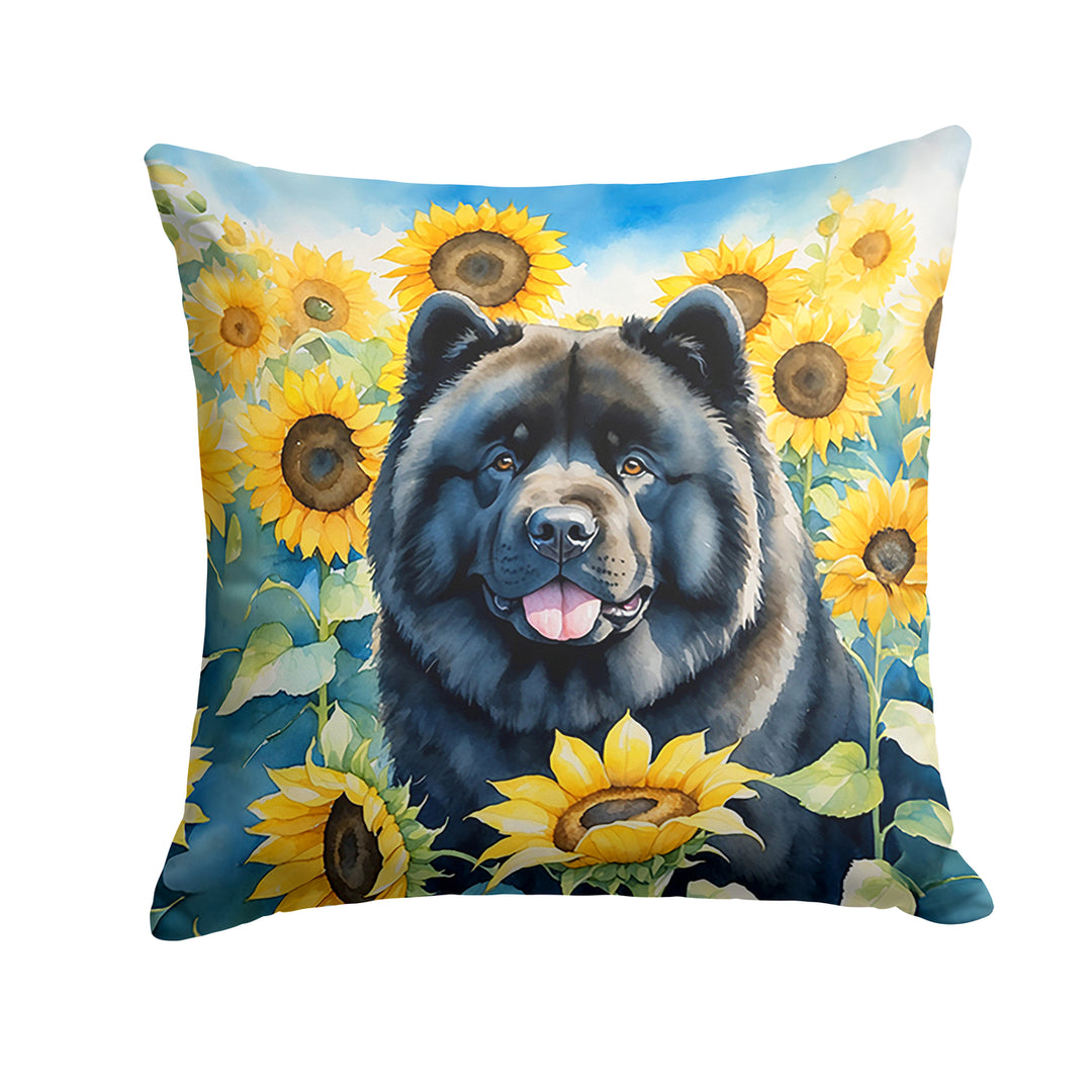 Yorkshire Terrier in Sunflowers Throw Pillow Image 10