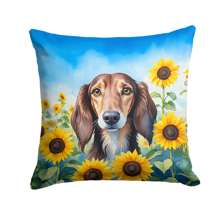 Yorkshire Terrier in Sunflowers Throw Pillow Image 6