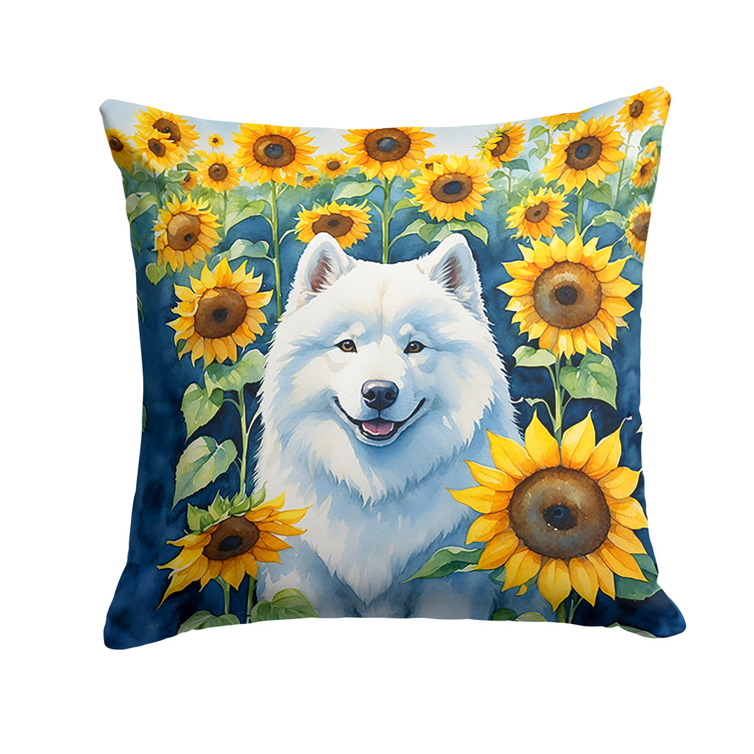 Yorkshire Terrier in Sunflowers Throw Pillow Image 10