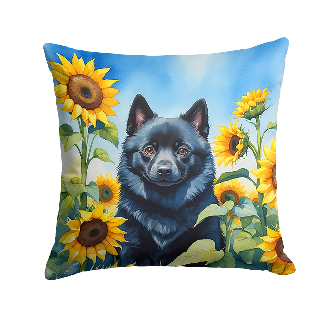 Yorkshire Terrier in Sunflowers Throw Pillow Image 12