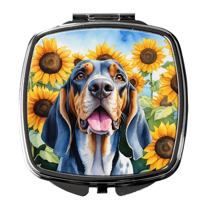 Yorkshire Terrier in Sunflowers Compact Mirror Image 8