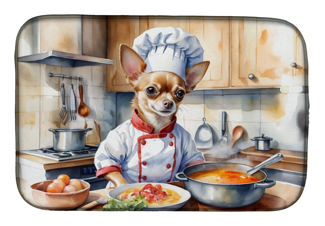 Yorkie Yorkshire Terrier The Chef Dish Drying Mat Image 3