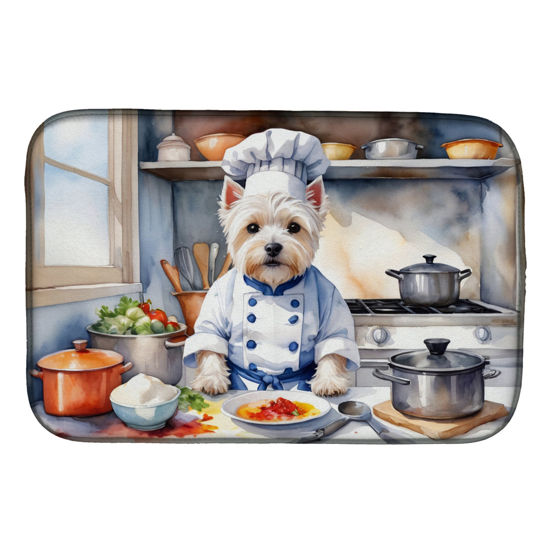 Yorkie Yorkshire Terrier The Chef Dish Drying Mat Image 12