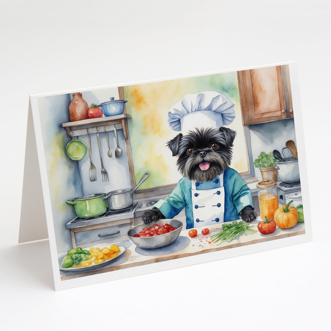 Yorkie Yorkshire Terrier The Chef Greeting Cards Pack of 8 Image 1