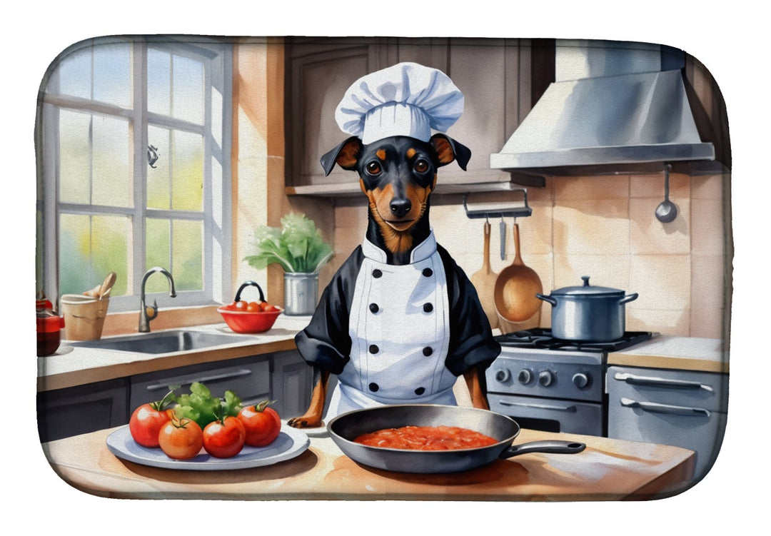 Yorkie Yorkshire Terrier The Chef Dish Drying Mat Image 1