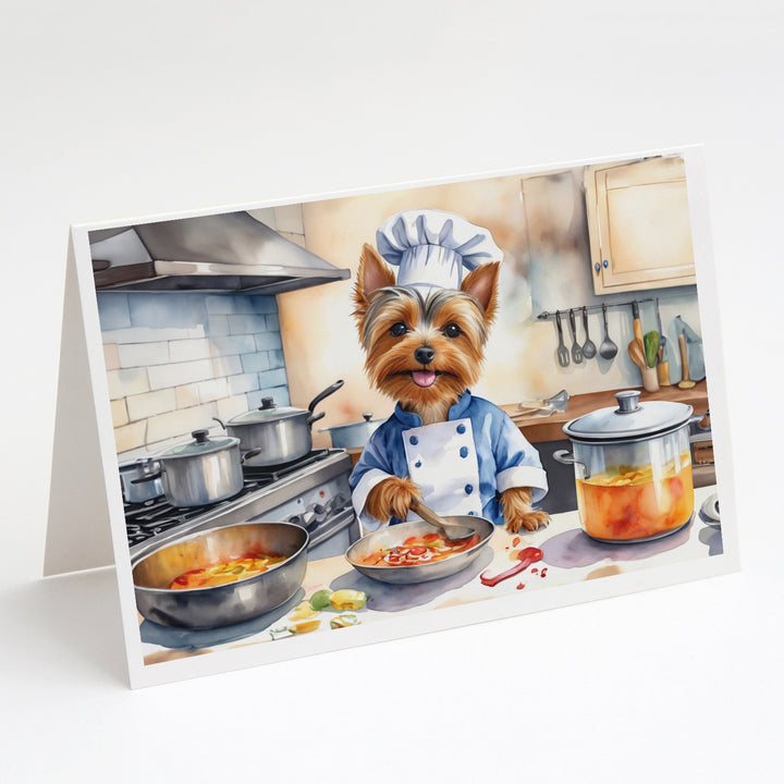 Yorkie Yorkshire Terrier The Chef Greeting Cards Pack of 8 Image 2