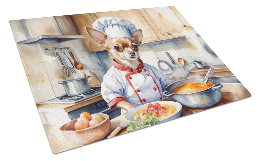 Yorkie Yorkshire Terrier The Chef Glass Cutting Board Image 3