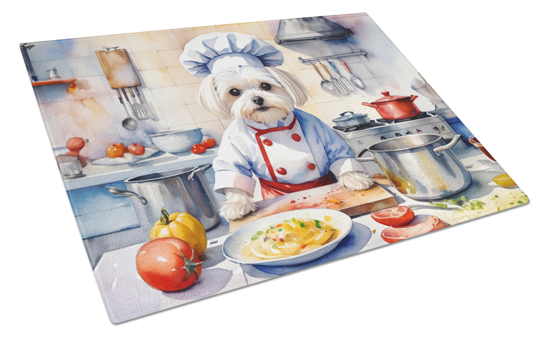 Yorkie Yorkshire Terrier The Chef Glass Cutting Board Image 6