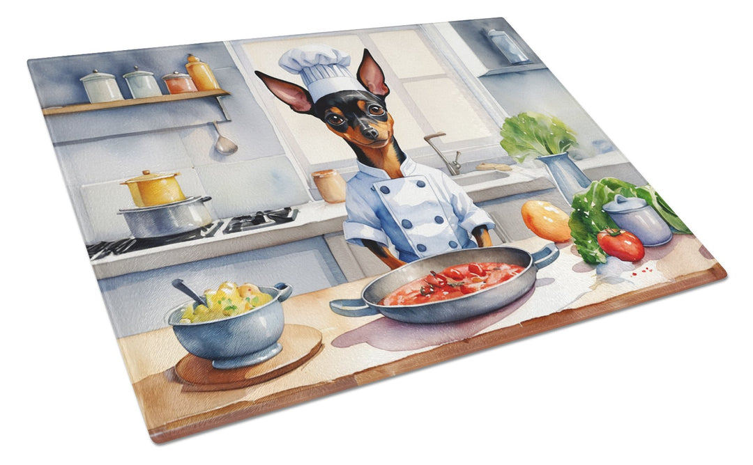 Yorkie Yorkshire Terrier The Chef Glass Cutting Board Image 1