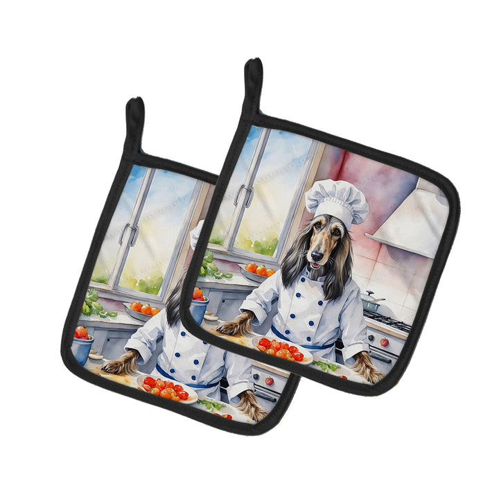 Yorkie Yorkshire Terrier The Chef Pair of Pot Holders Image 2