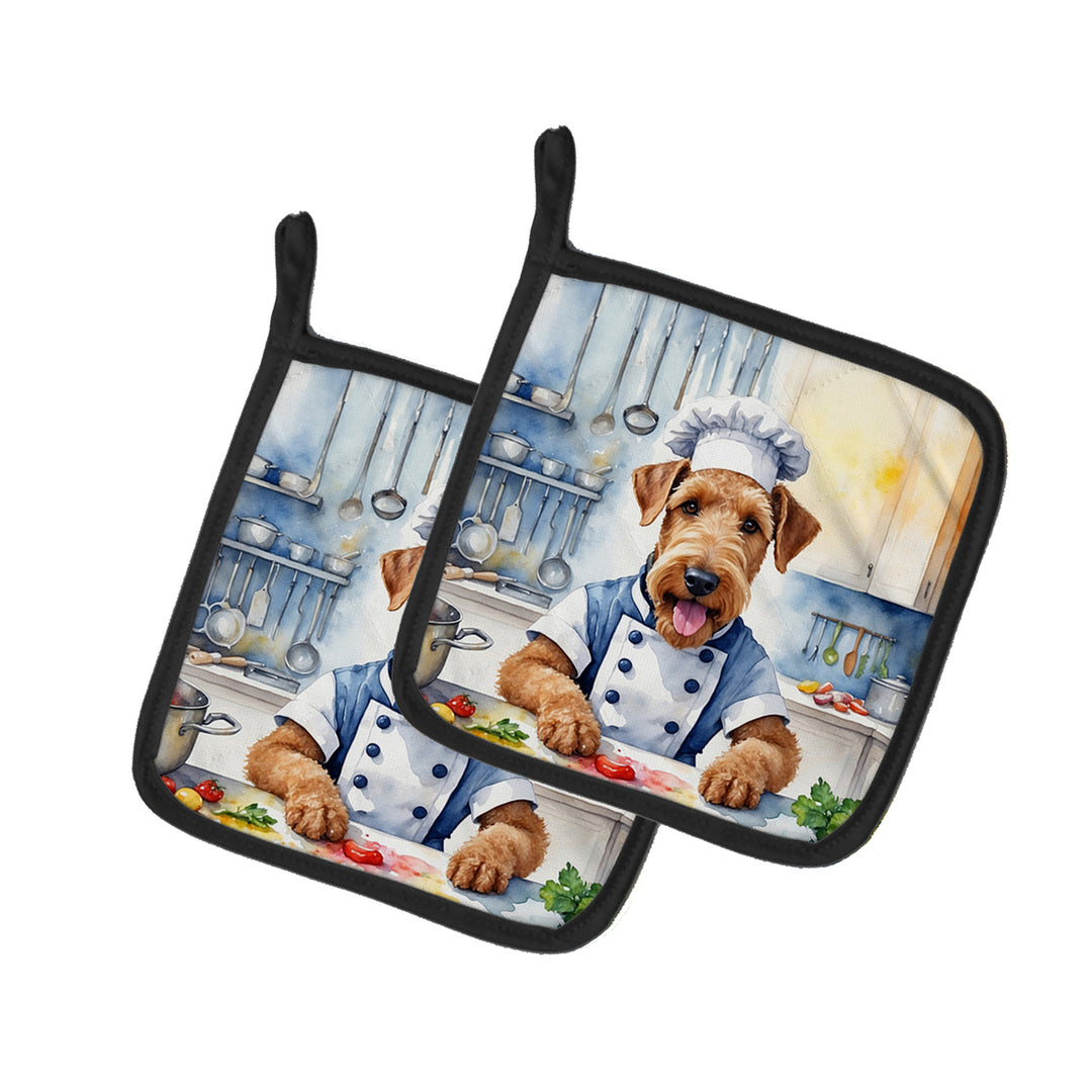 Yorkie Yorkshire Terrier The Chef Pair of Pot Holders Image 3