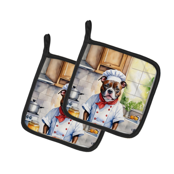 Yorkie Yorkshire Terrier The Chef Pair of Pot Holders Image 3