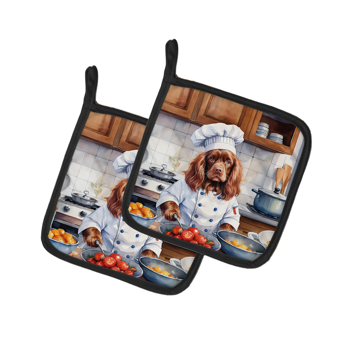 Yorkie Yorkshire Terrier The Chef Pair of Pot Holders Image 4