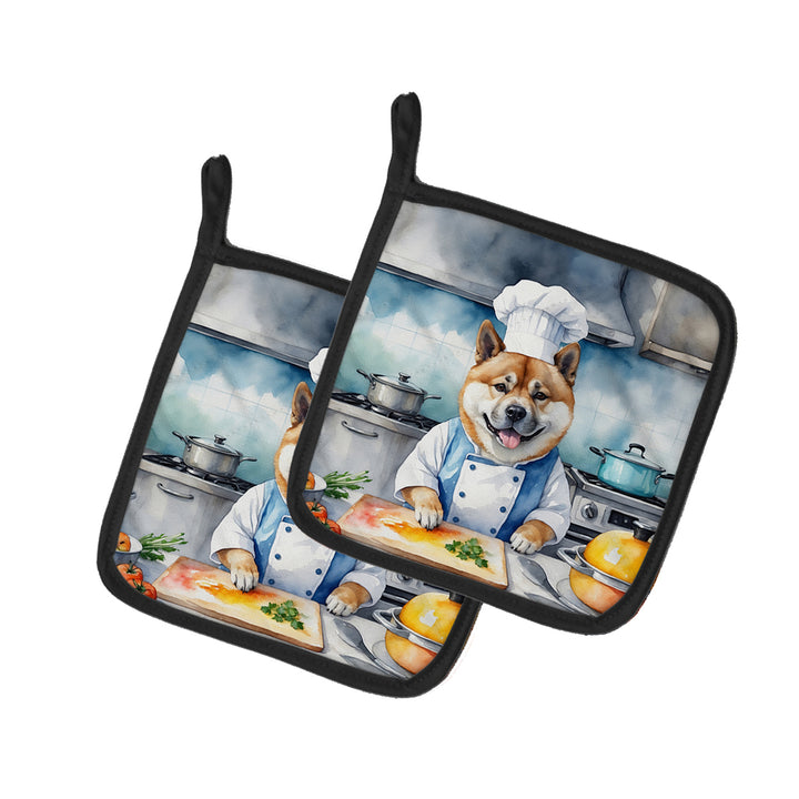 Yorkie Yorkshire Terrier The Chef Pair of Pot Holders Image 4