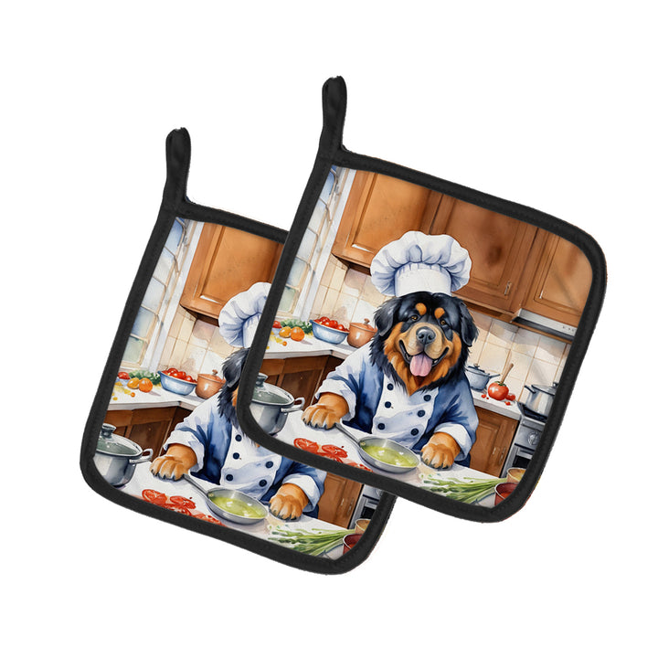 Yorkie Yorkshire Terrier The Chef Pair of Pot Holders Image 5