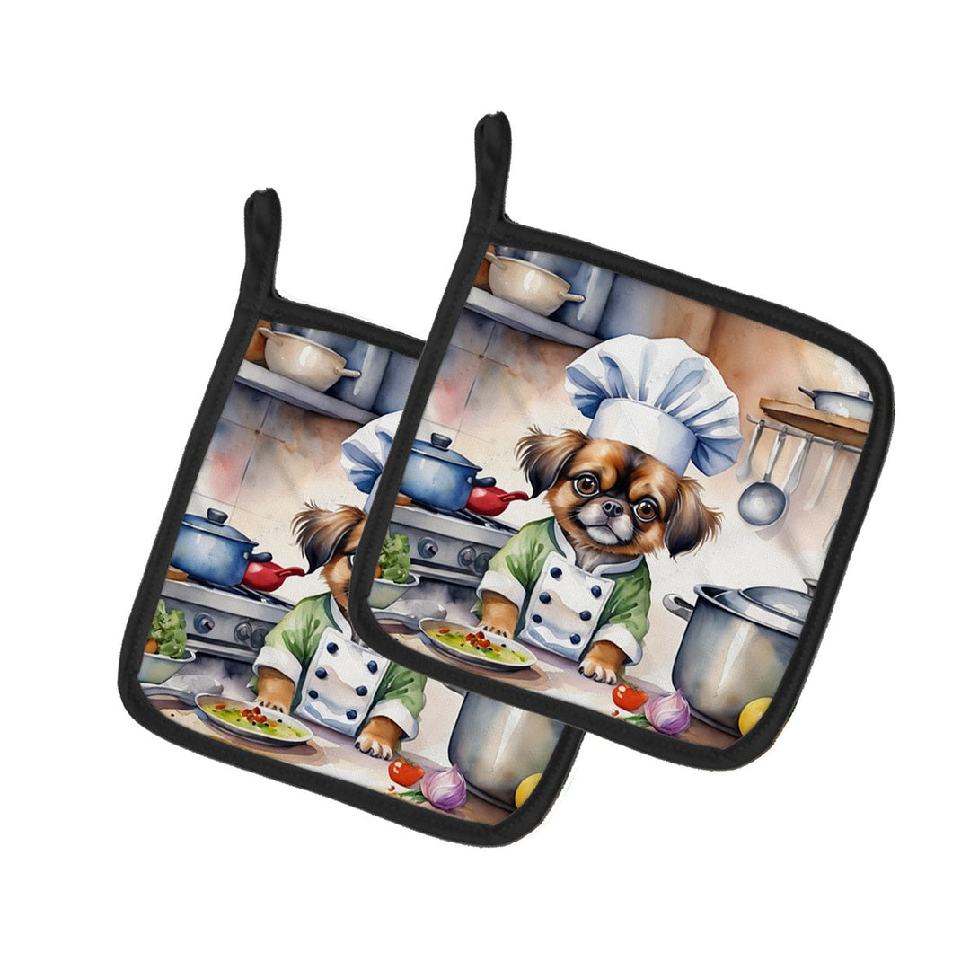 Yorkie Yorkshire Terrier The Chef Pair of Pot Holders Image 1