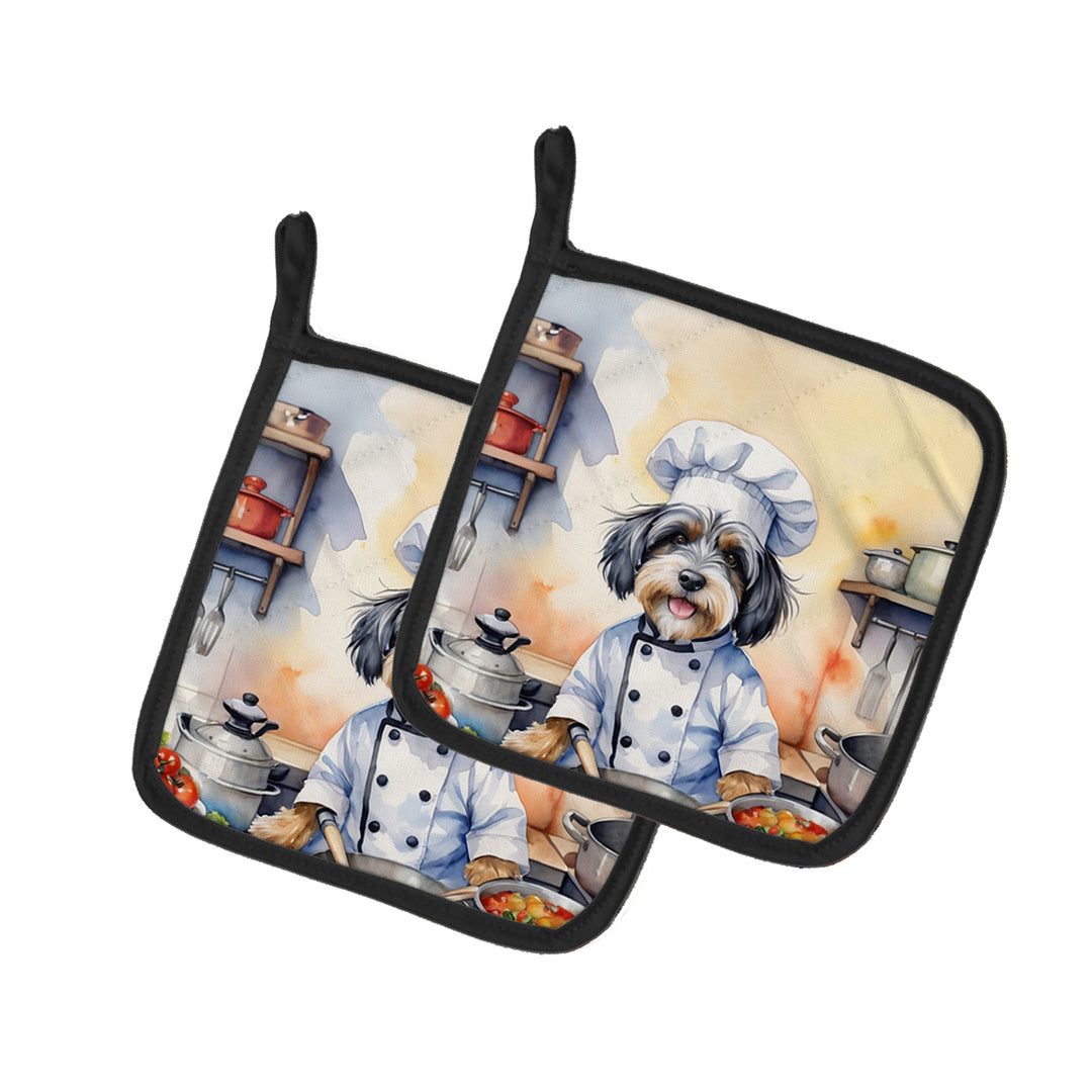 Yorkie Yorkshire Terrier The Chef Pair of Pot Holders Image 7