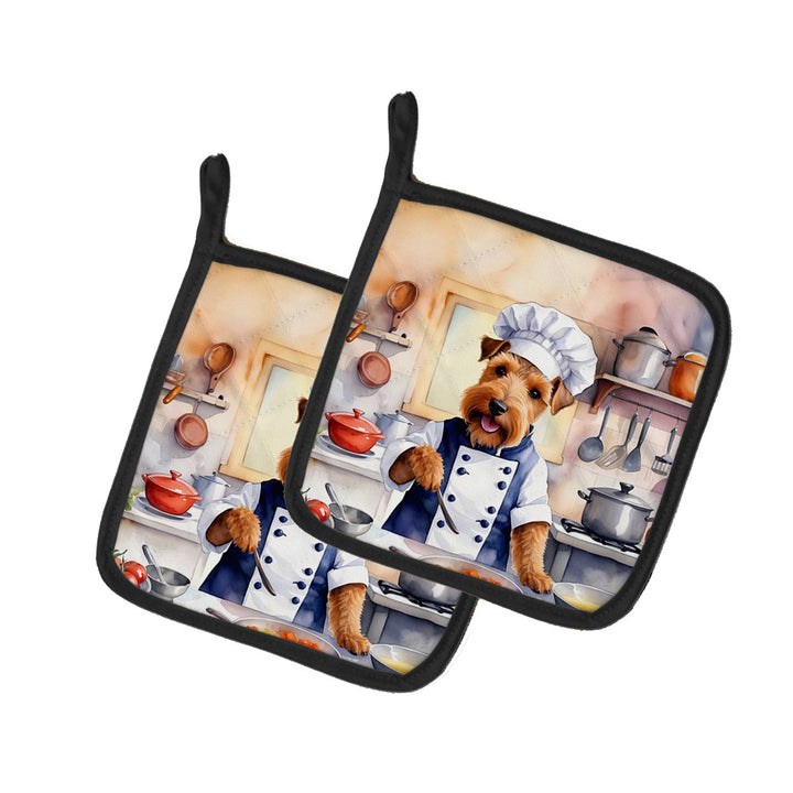 Yorkie Yorkshire Terrier The Chef Pair of Pot Holders Image 1