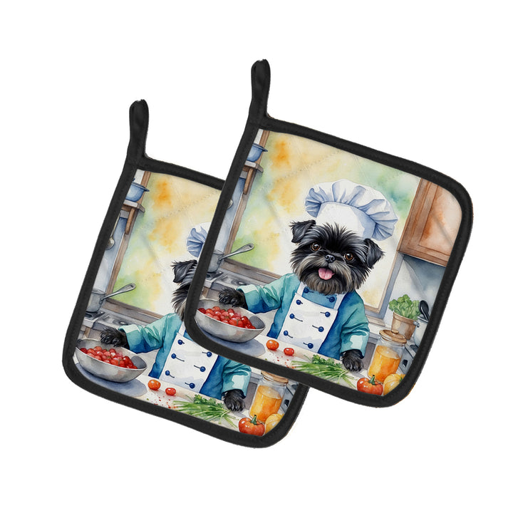 Yorkie Yorkshire Terrier The Chef Pair of Pot Holders Image 1