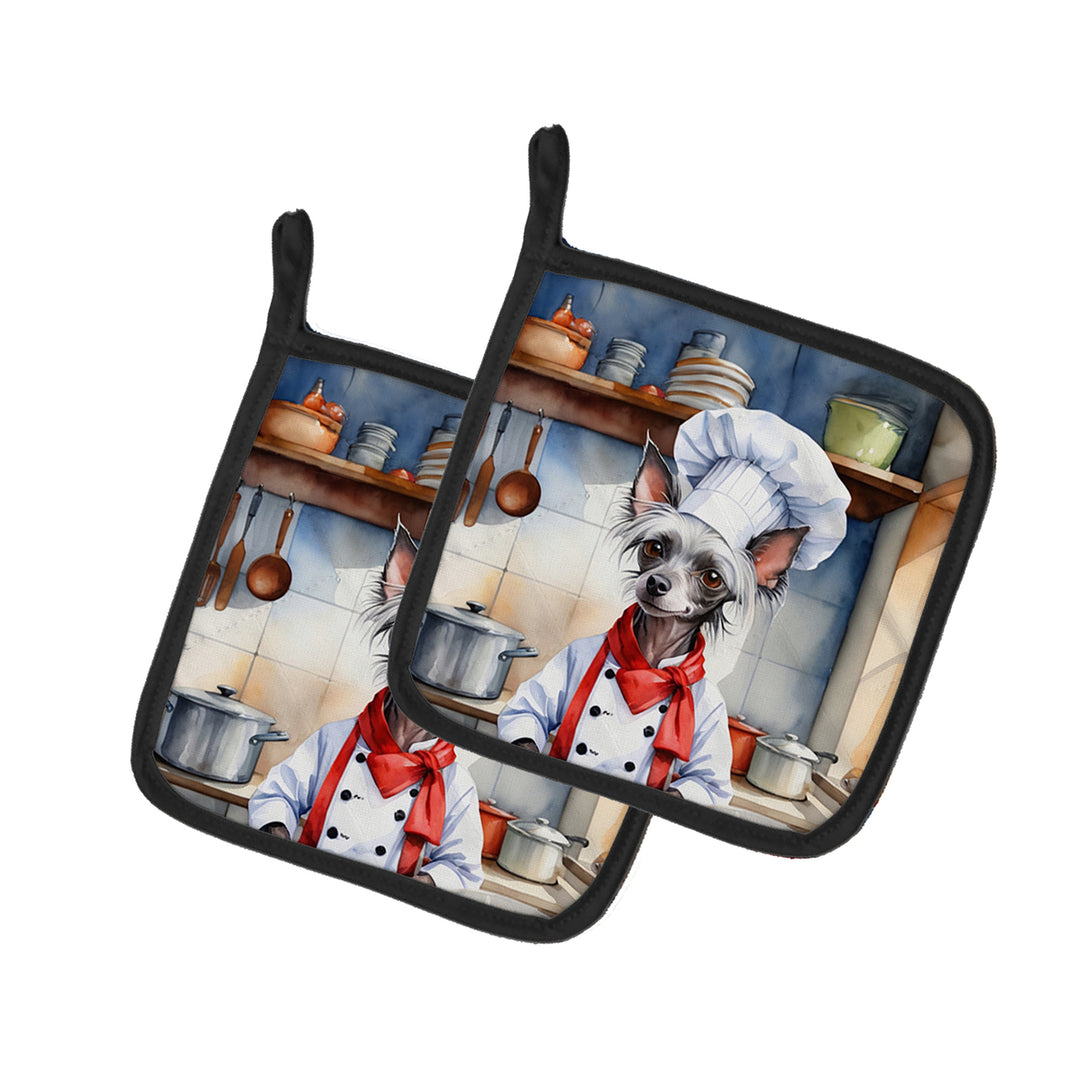 Yorkie Yorkshire Terrier The Chef Pair of Pot Holders Image 3