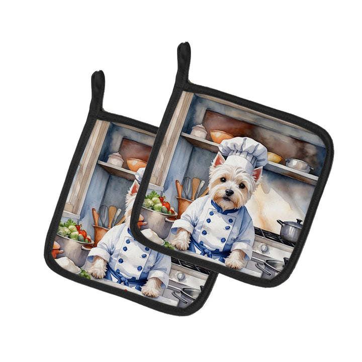 Yorkie Yorkshire Terrier The Chef Pair of Pot Holders Image 12