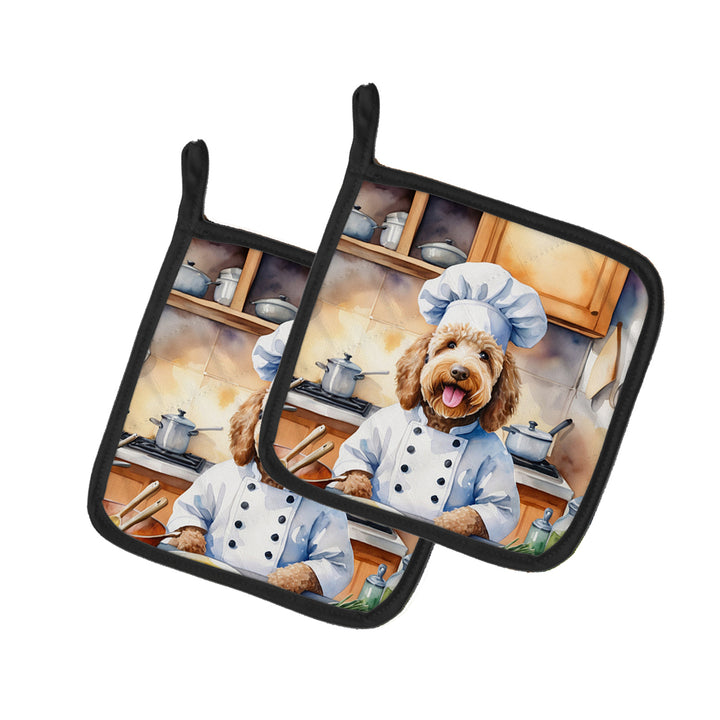 Yorkie Yorkshire Terrier The Chef Pair of Pot Holders Image 3