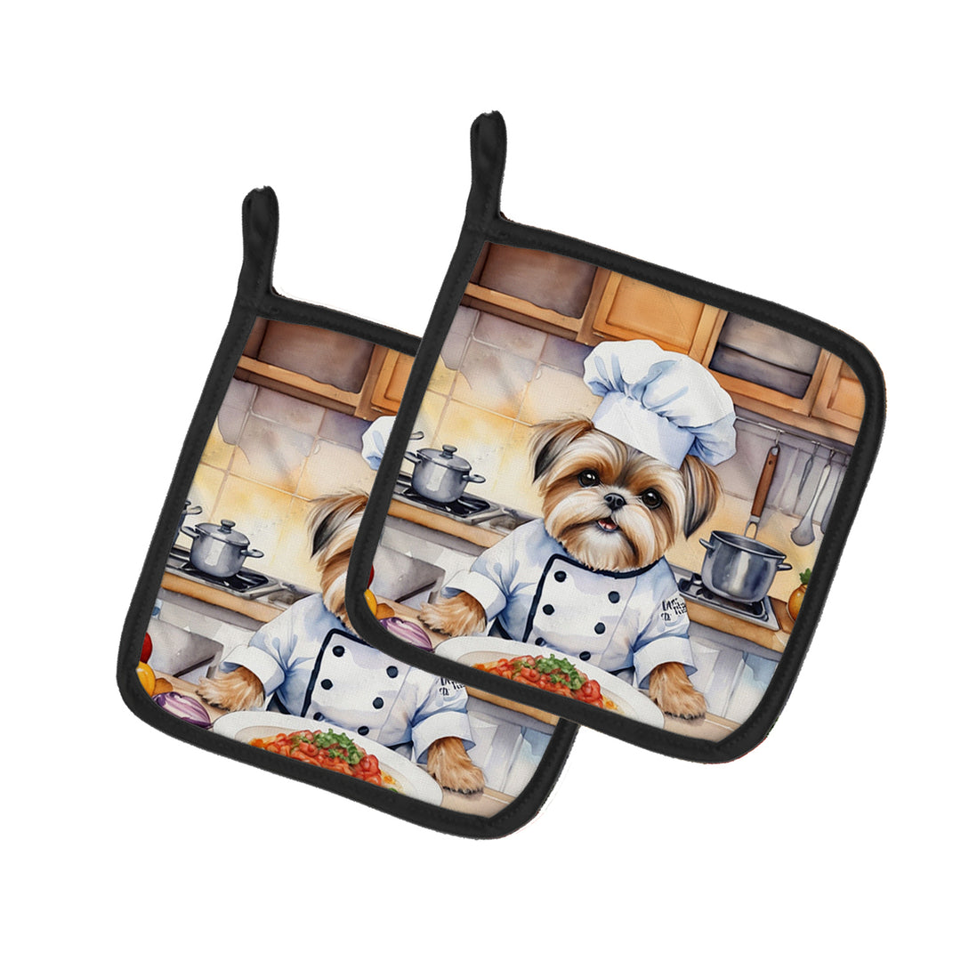 Yorkie Yorkshire Terrier The Chef Pair of Pot Holders Image 5