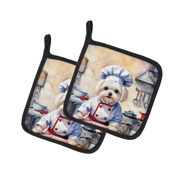 Yorkie Yorkshire Terrier The Chef Pair of Pot Holders Image 6