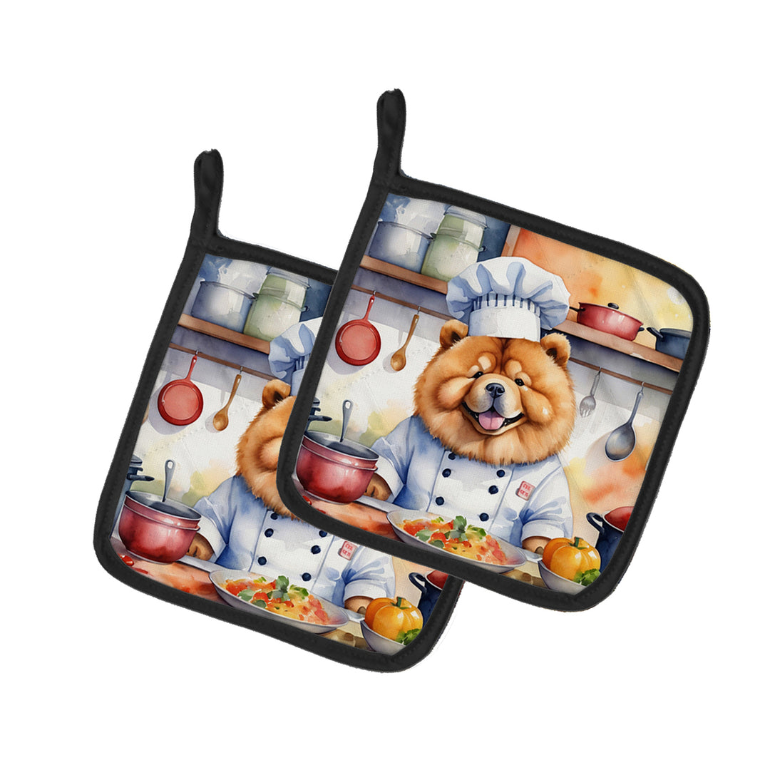 Yorkie Yorkshire Terrier The Chef Pair of Pot Holders Image 4