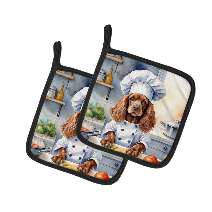 Yorkie Yorkshire Terrier The Chef Pair of Pot Holders Image 6