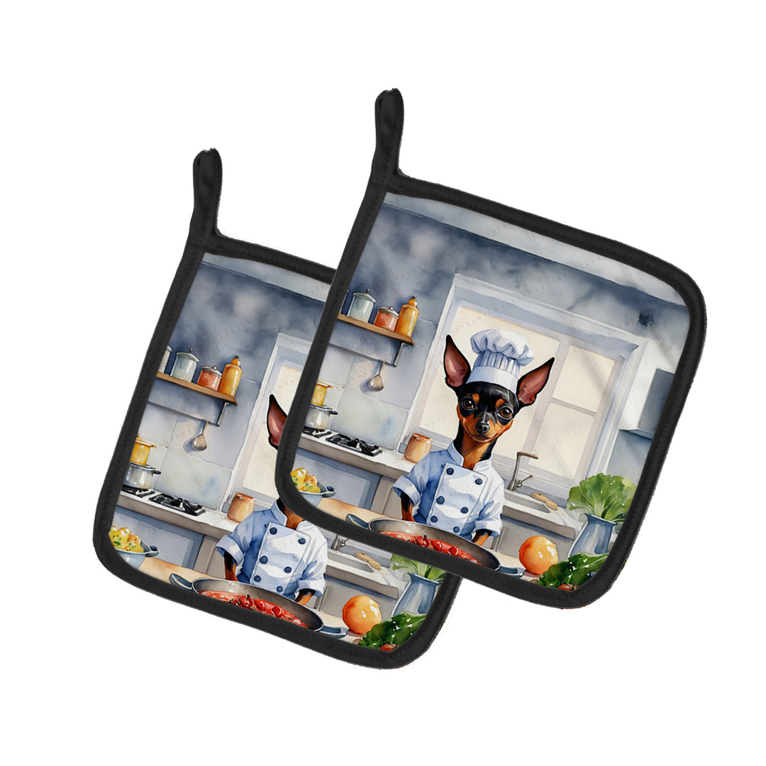 Yorkie Yorkshire Terrier The Chef Pair of Pot Holders Image 9