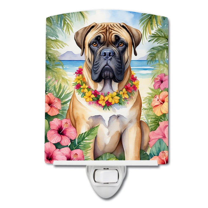 Yorkshire Terrier Luau Ceramic Night Light Image 1