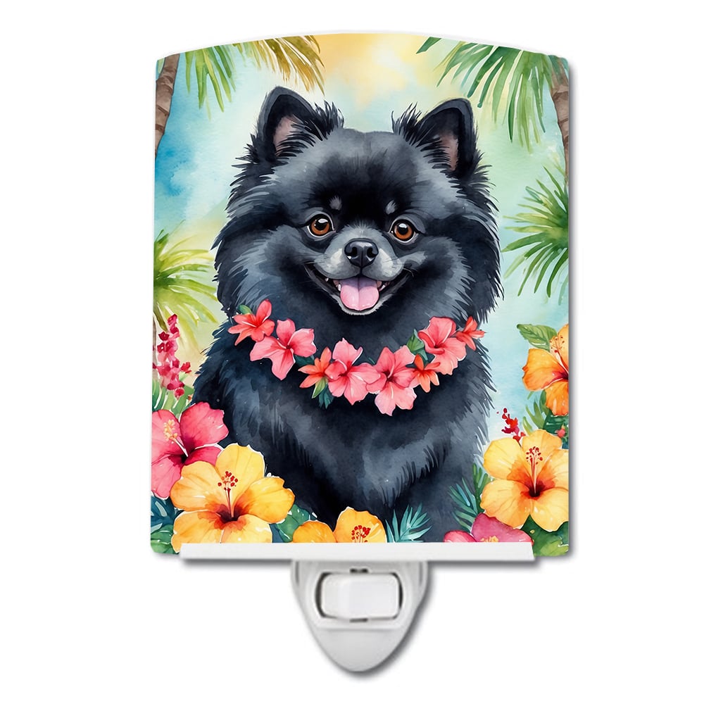 Yorkshire Terrier Luau Ceramic Night Light Image 1