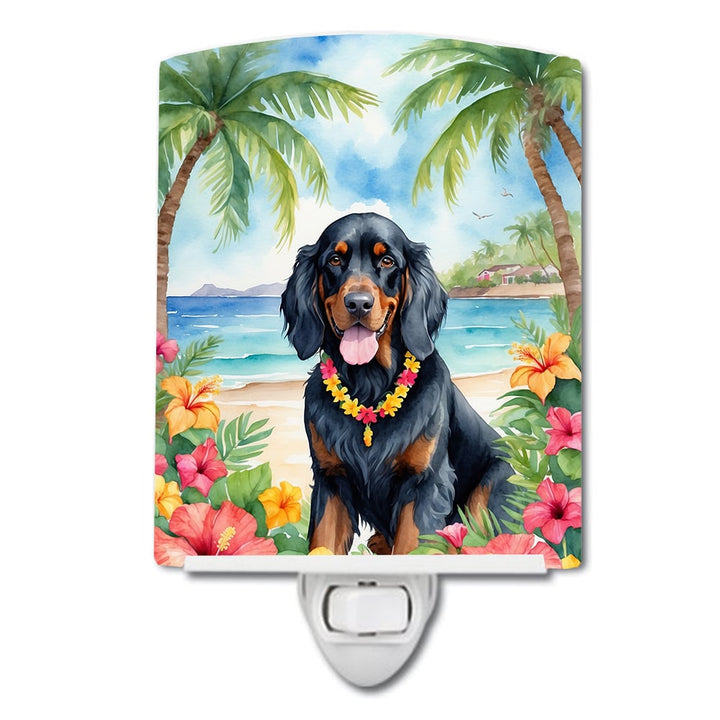 Yorkshire Terrier Luau Ceramic Night Light Image 1