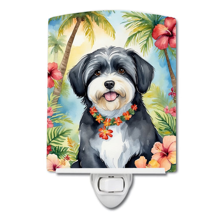 Yorkshire Terrier Luau Ceramic Night Light Image 1