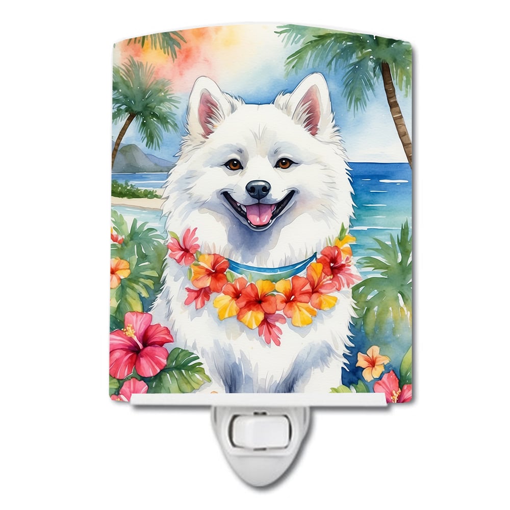 Yorkshire Terrier Luau Ceramic Night Light Image 1