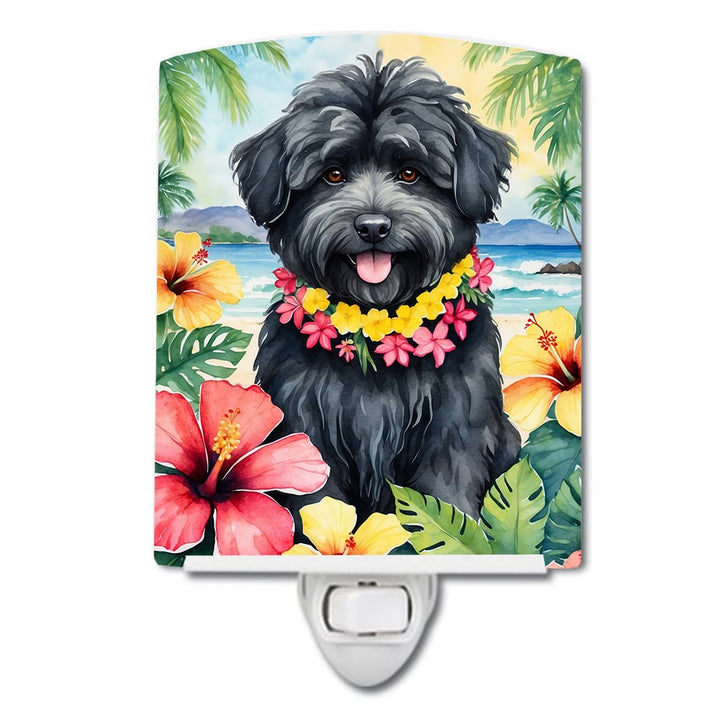 Yorkshire Terrier Luau Ceramic Night Light Image 1