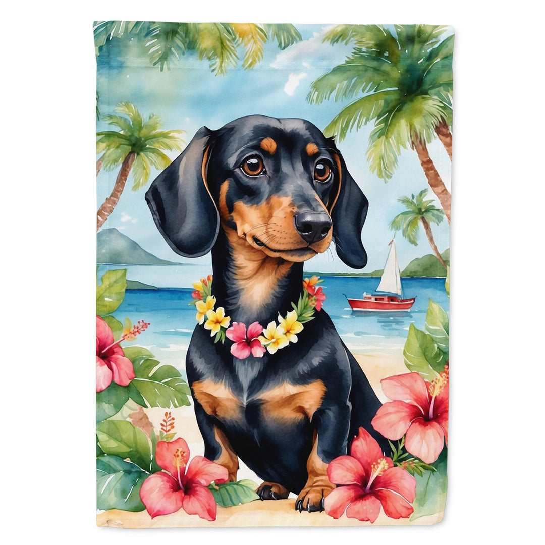 Yorkshire Terrier Luau House Flag Image 1