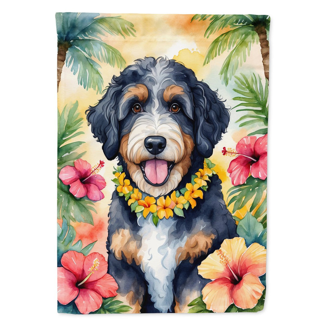 Yorkshire Terrier Luau House Flag Image 4