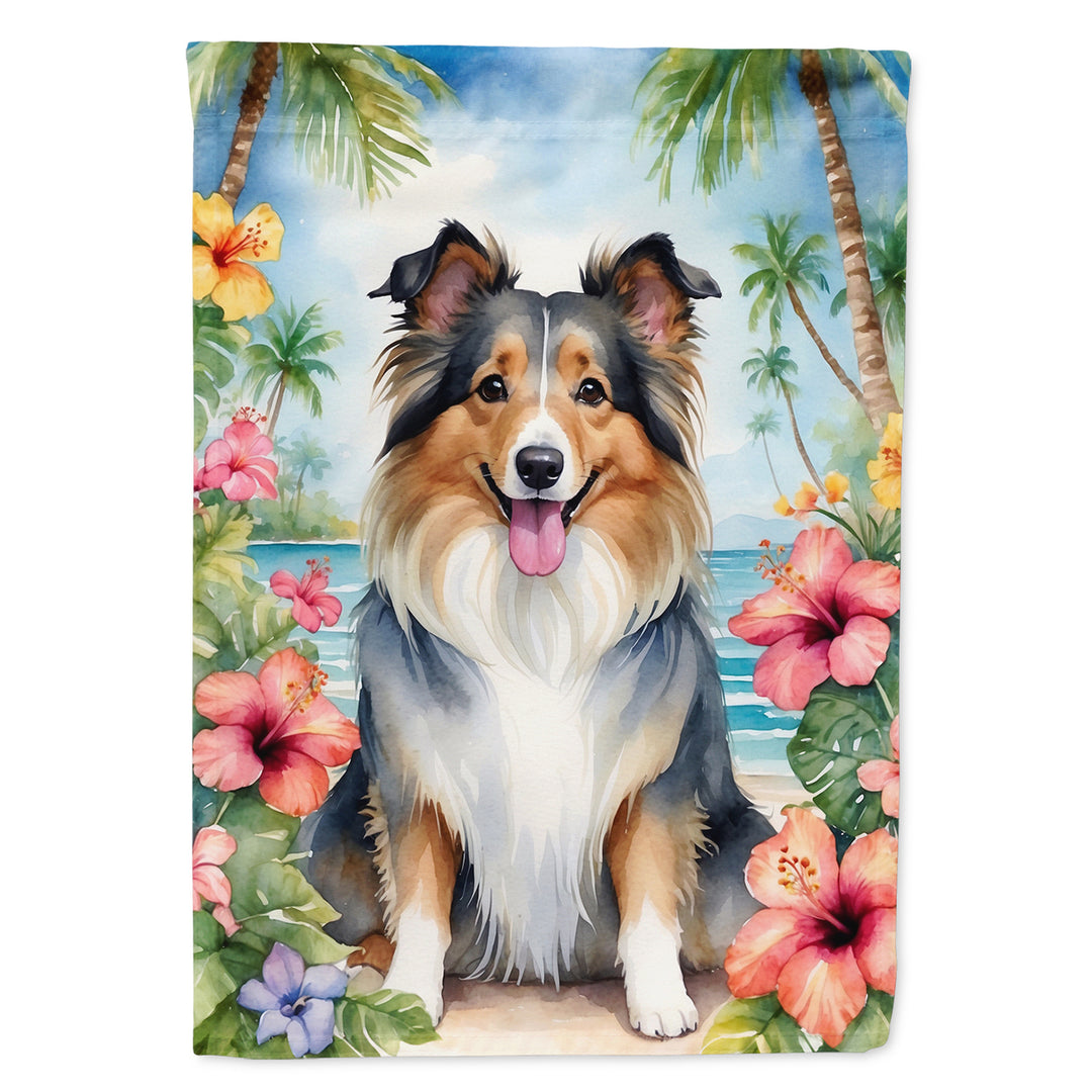 Yorkshire Terrier Luau House Flag Image 2