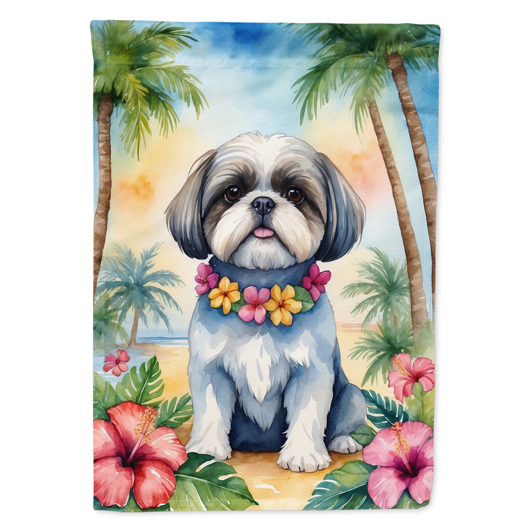 Yorkshire Terrier Luau House Flag Image 6