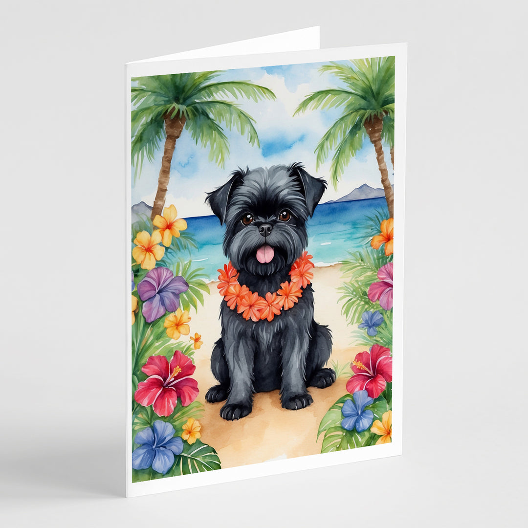 Yorkshire Terrier Luau Greeting Cards Pack of 8 Image 2