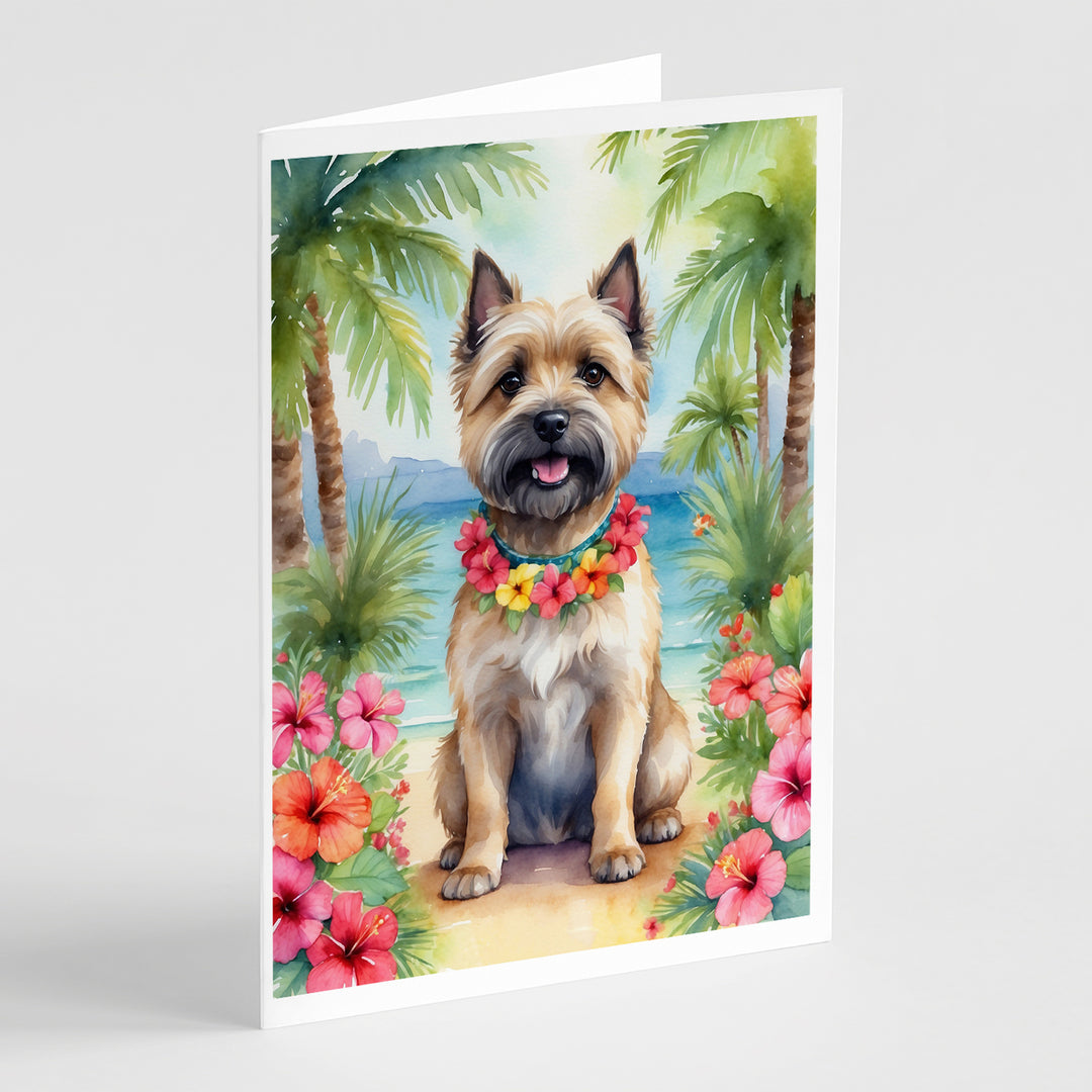 Yorkshire Terrier Luau Greeting Cards Pack of 8 Image 4