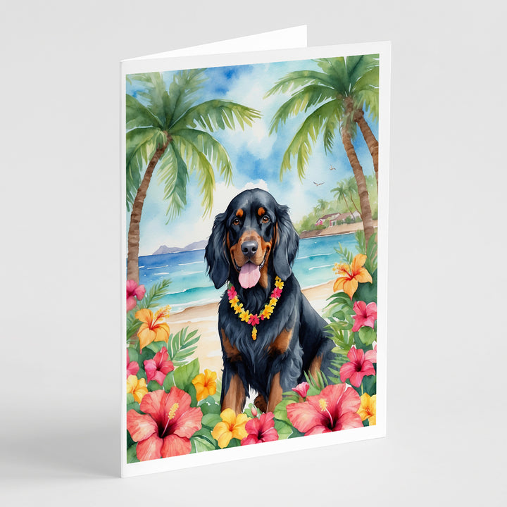 Yorkshire Terrier Luau Greeting Cards Pack of 8 Image 2