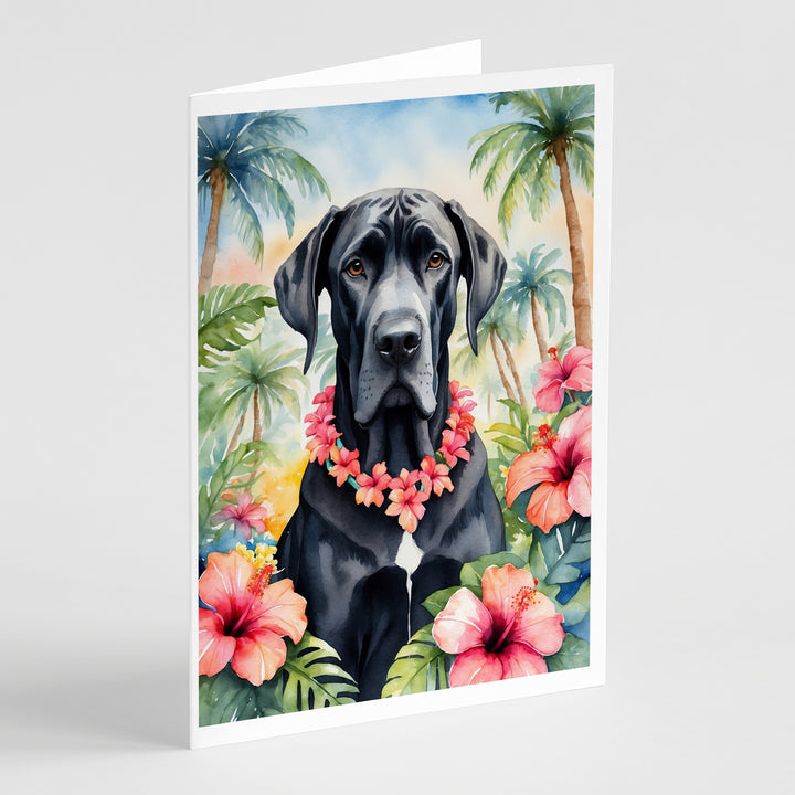 Yorkshire Terrier Luau Greeting Cards Pack of 8 Image 3