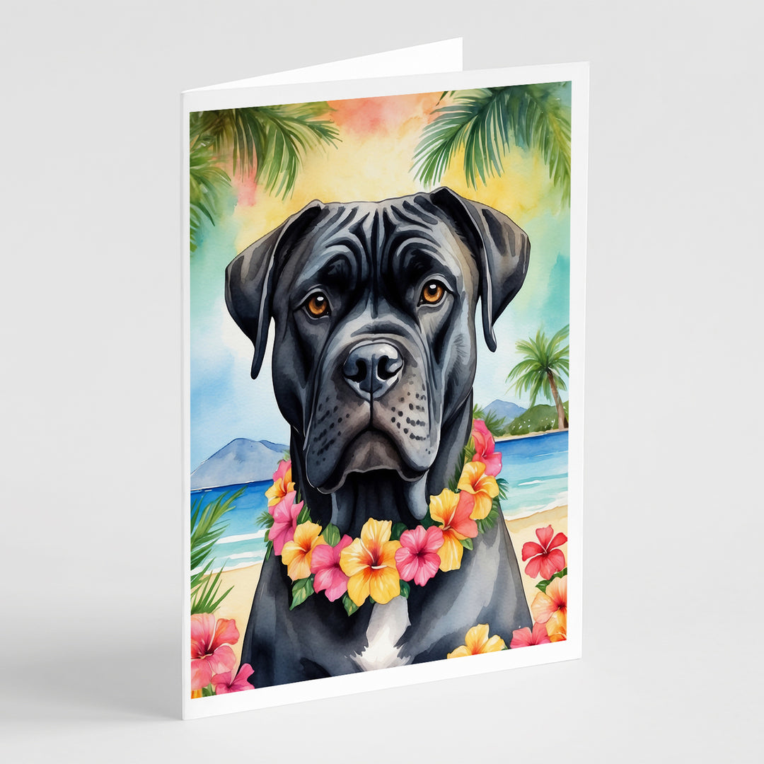 Yorkshire Terrier Luau Greeting Cards Pack of 8 Image 6