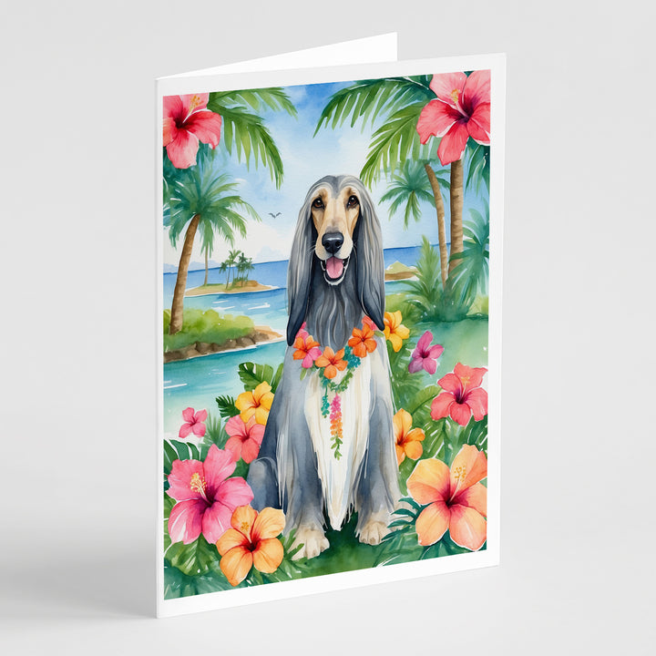 Yorkshire Terrier Luau Greeting Cards Pack of 8 Image 3