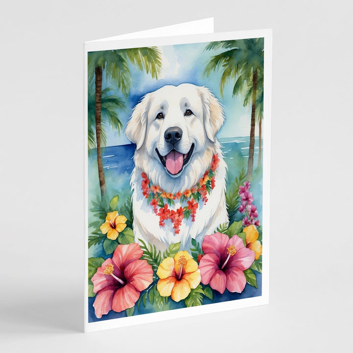 Yorkshire Terrier Luau Greeting Cards Pack of 8 Image 1